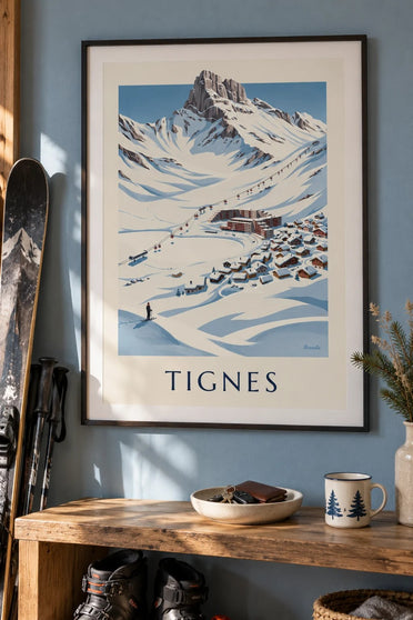 Poster di Tignes-Le Lac sotto la neve : incorniciato alla parete