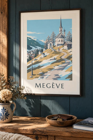 Poster di Megève, le cappelle del Calvario : incorniciato alla parete