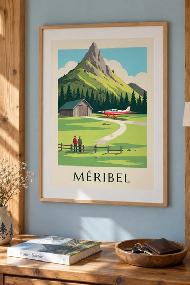 Poster di Méribel, piccolo aereo all’altiporto : incorniciato alla parete