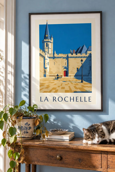 Poster del municipio gotico di La Rochelle : incorniciato alla parete