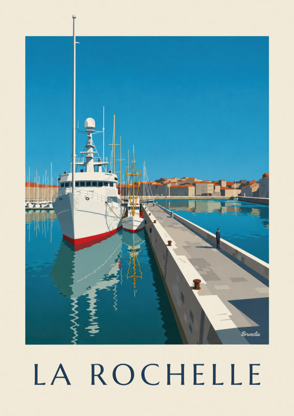 Poster del bacino dei pescherecci a La Rochelle