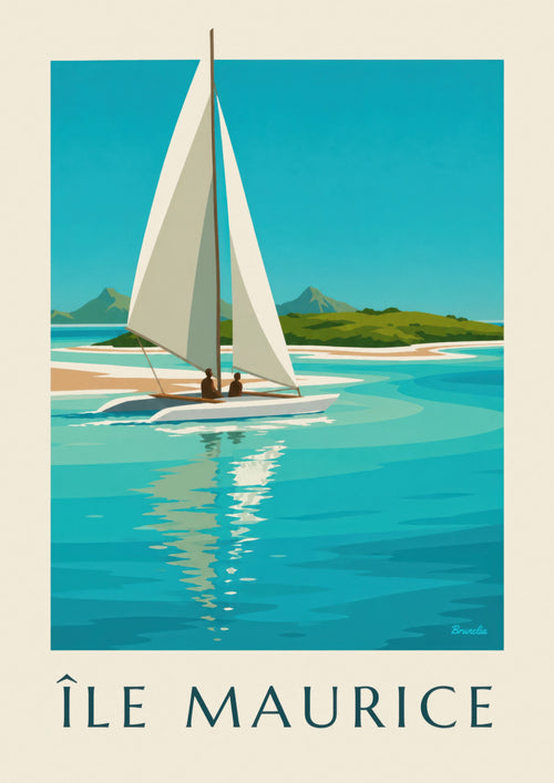 Poster dell’Isola dei Cervi e della laguna turchese (titolo ISOLA MAURITIUS) : il poster intero