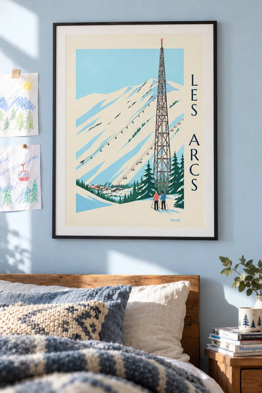 Poster di Les Arcs, Arc 1600 e le sue piste : incorniciato alla parete