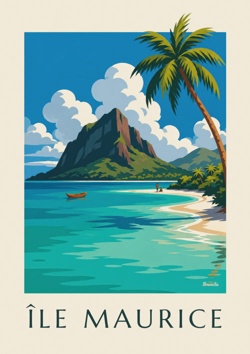 Affiche del Morne Brabant e della sua laguna (titolo MAURITIUS) : il poster intero