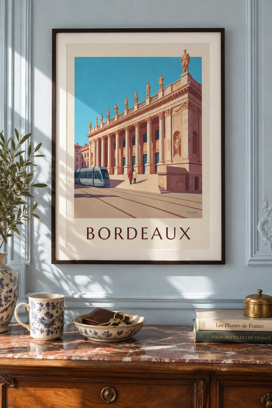 Poster Grand Théâtre e place de la Comédie a Bordeaux: stampa incorniciata alla parete