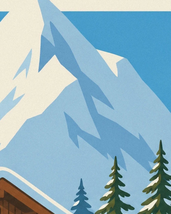 Le cime innevate delle Alpi con ombre azzurre sopra gli abeti