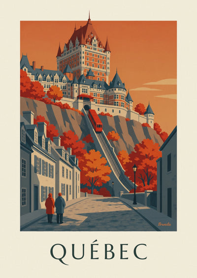 Poster Château Frontenac in autunno a Québec: il poster intero