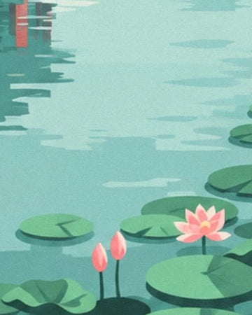 Les lotus roses en fleurs et en boutons parmi les larges feuilles vertes du bassin