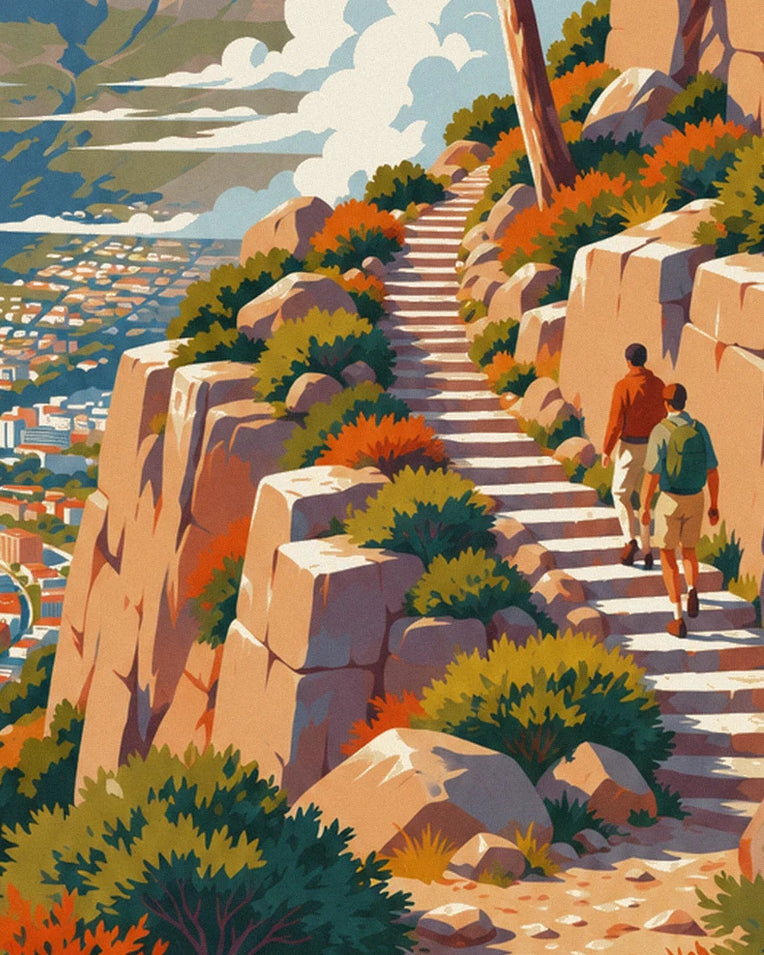Poster escursione sulla Table Mountain a Città del Capo: dettaglio in primo piano