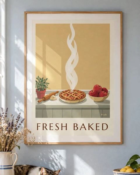 Affiches cuisine : affiche de la collection encadrée dans un intérieur