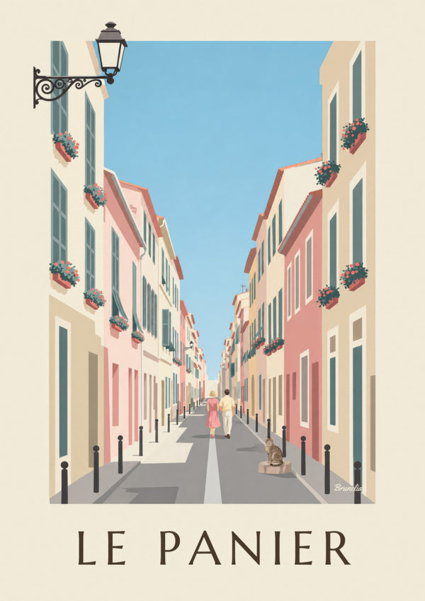 Affiche rue du Petit-Puits au Panier à Marseille