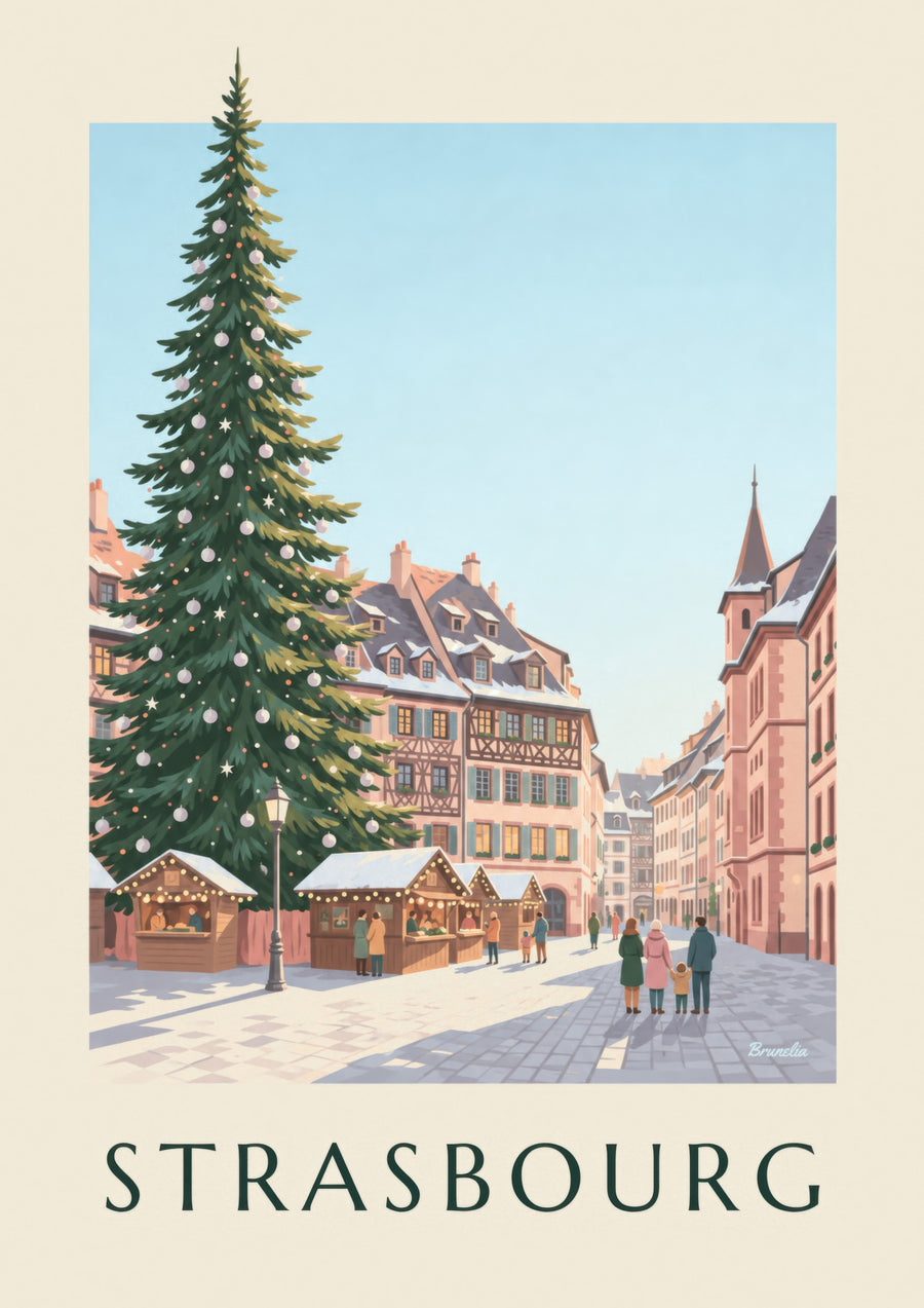 Stampa del mercatino di Natale di Strasburgo