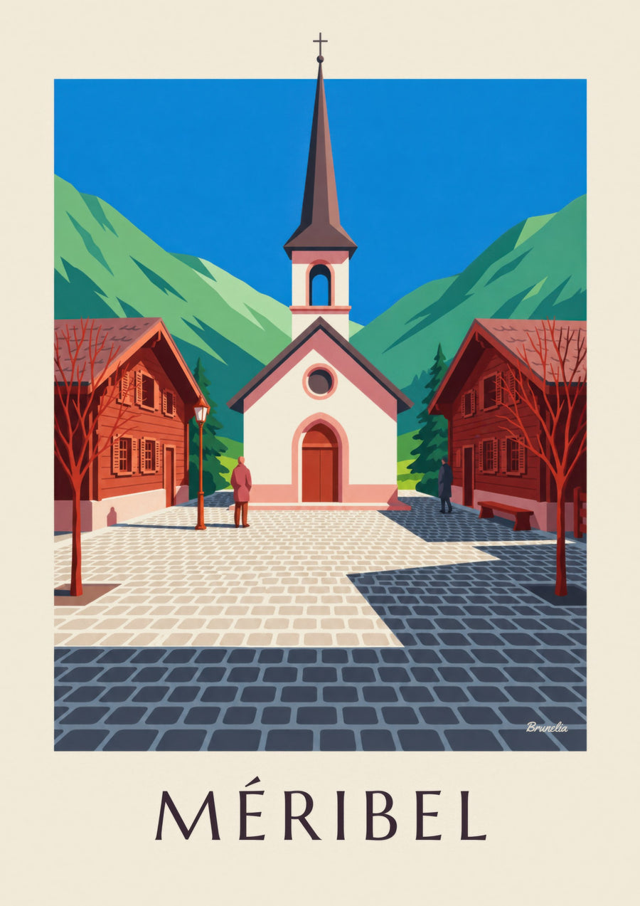 Poster di Méribel, cappella rosa