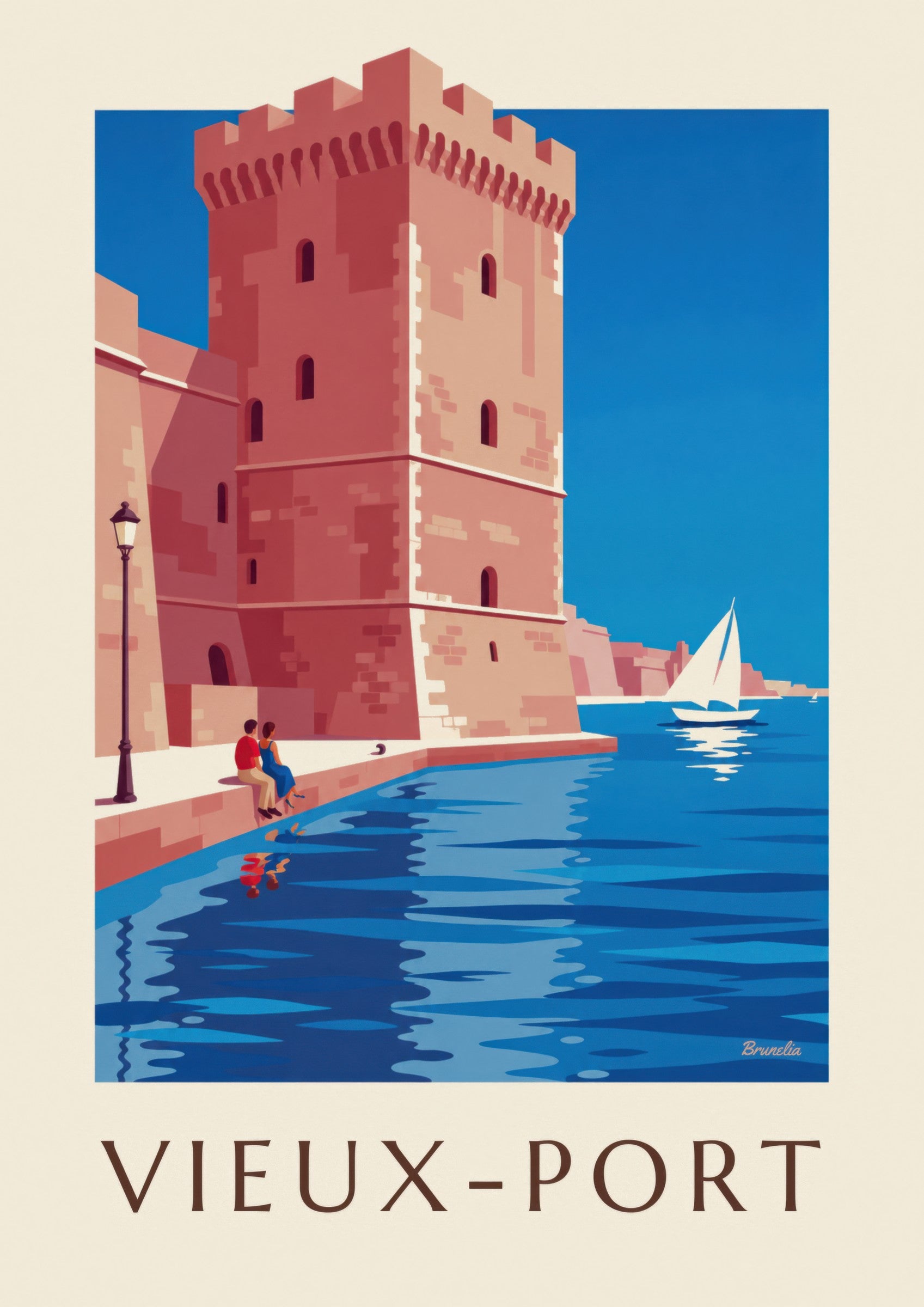 Affiche Tour du Roi René à Marseille: dettaglio in primo piano