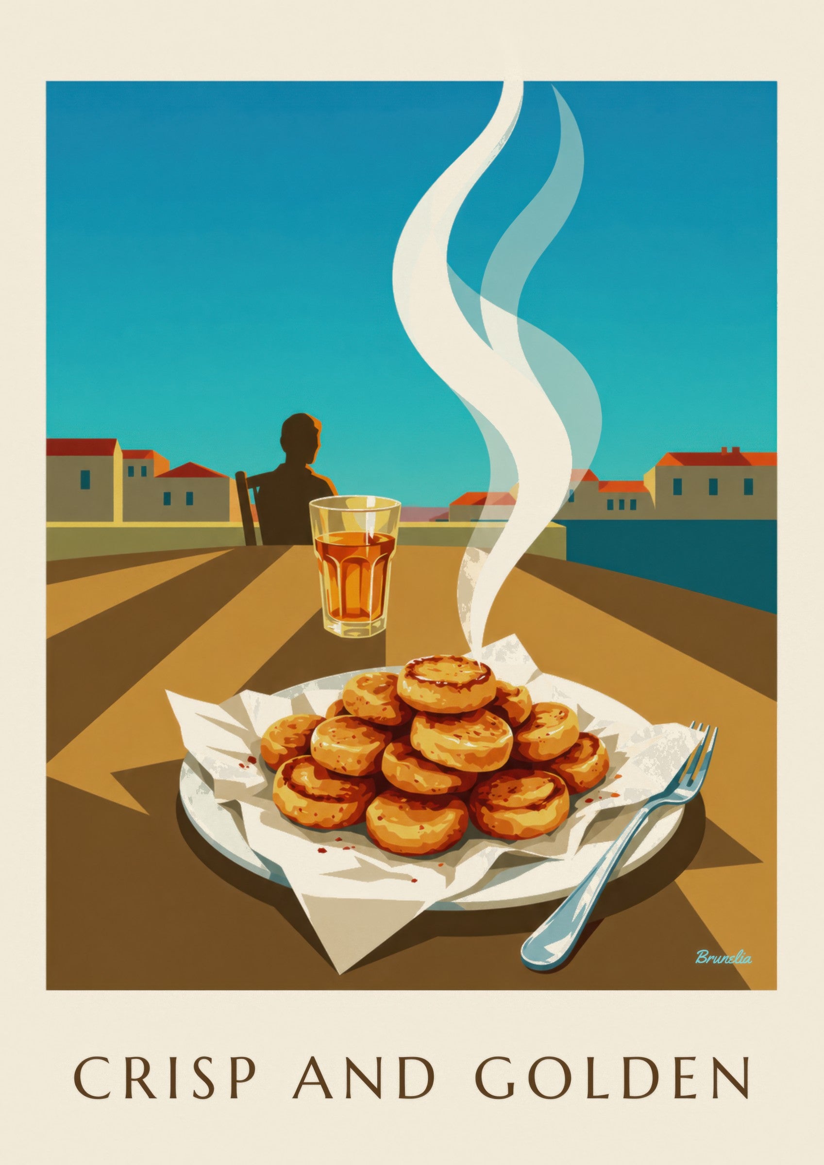 Affiche Panisses dorées de Marseille: dettaglio in primo piano