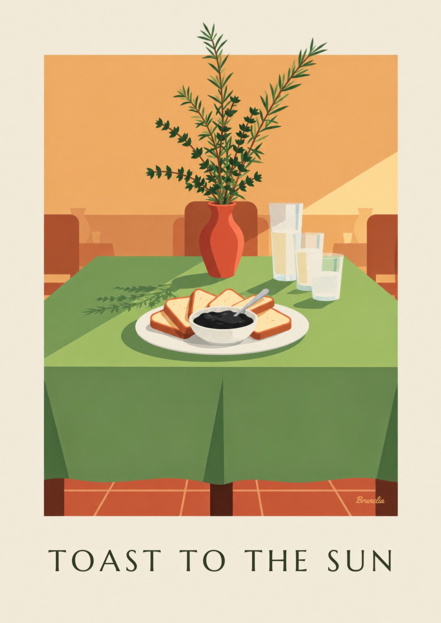 Affiche tapenade noire et toasts pour l'apéritif: dettaglio in primo piano