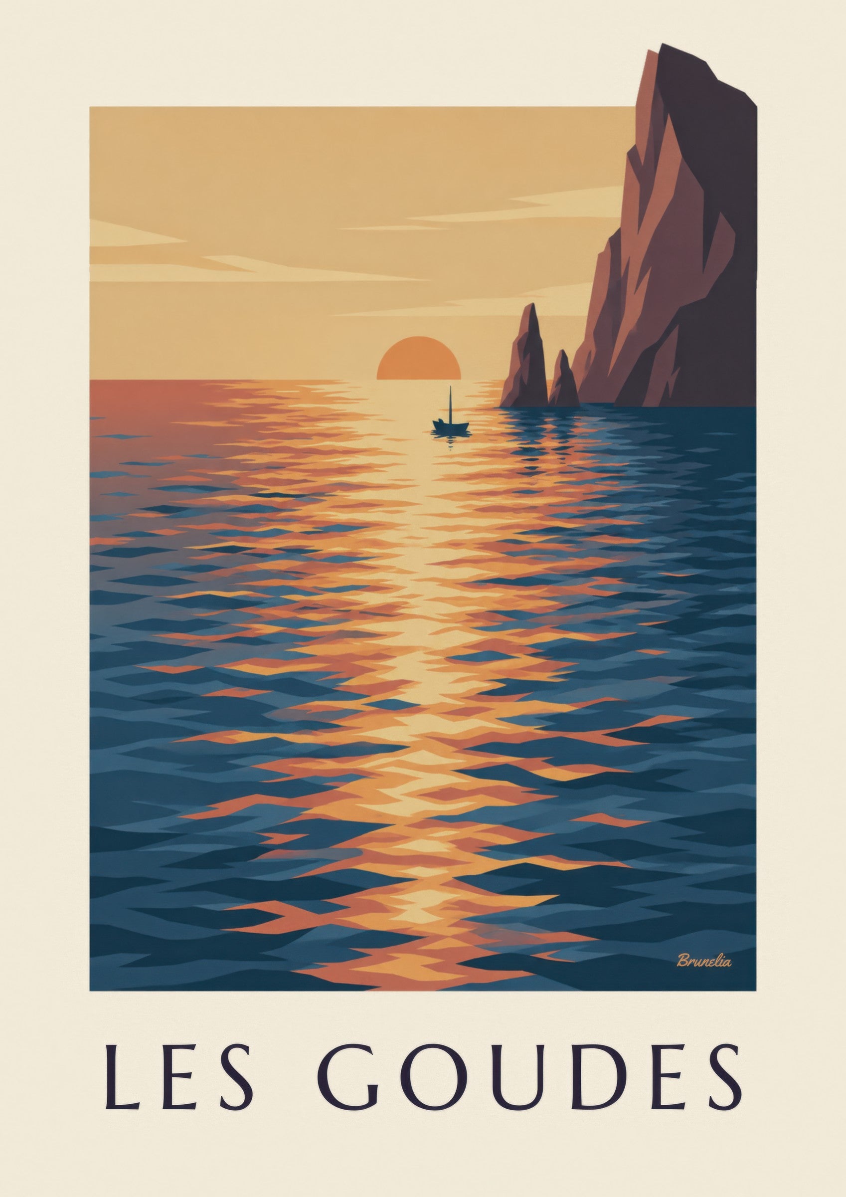 Affiche coucher de soleil aux Goudes: dettaglio in primo piano