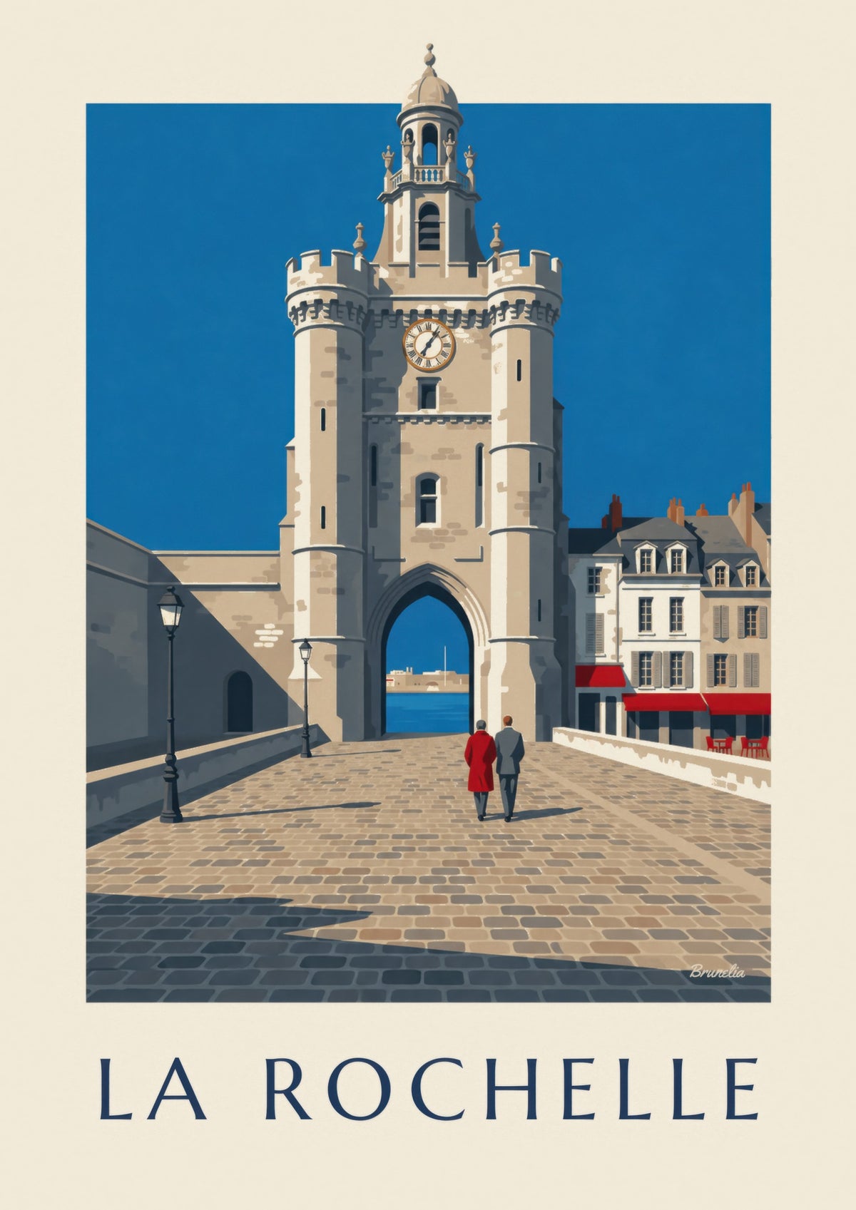Affiche porte de la Grosse Horloge à La Rochelle