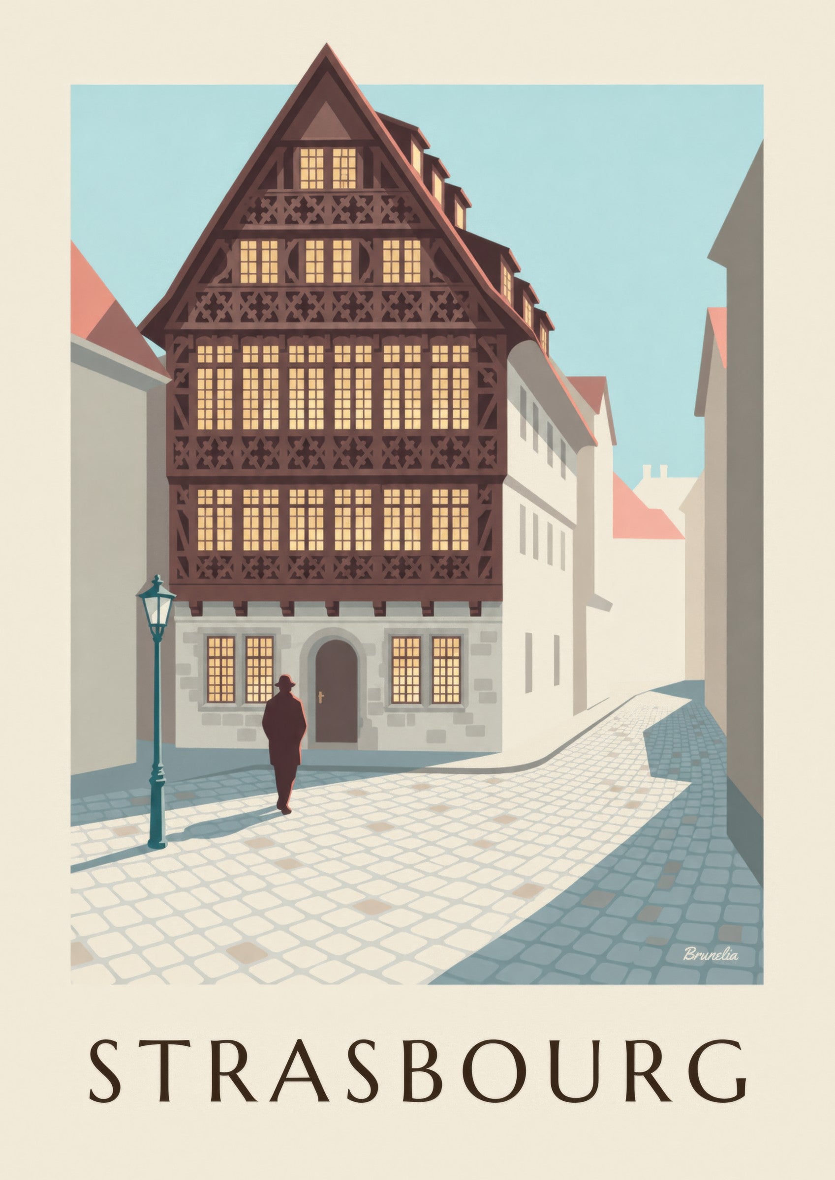 Affiche Maison Kammerzell à Strasbourg: dettaglio in primo piano
