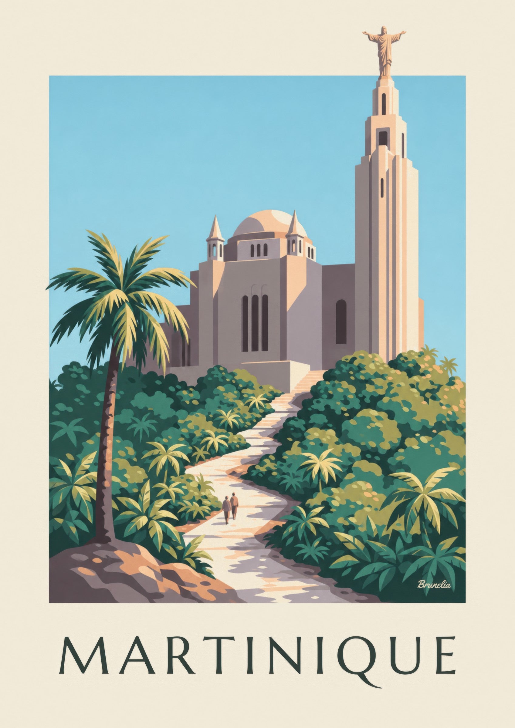Poster della Martinica, chiesa del Sacro Cuore di Balata: dettaglio in primo piano