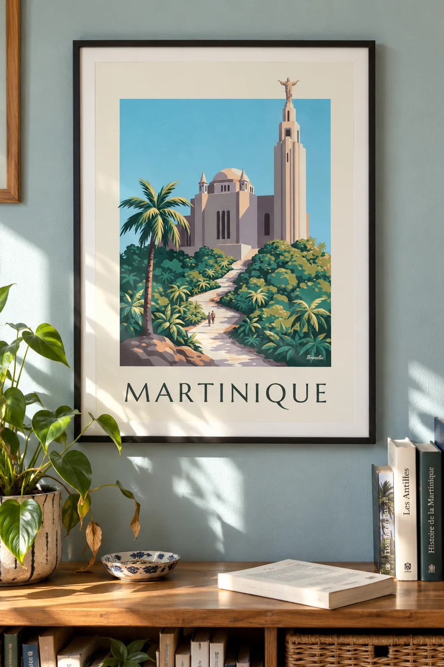 Poster della Martinica, chiesa del Sacro Cuore di Balata : incorniciato alla parete