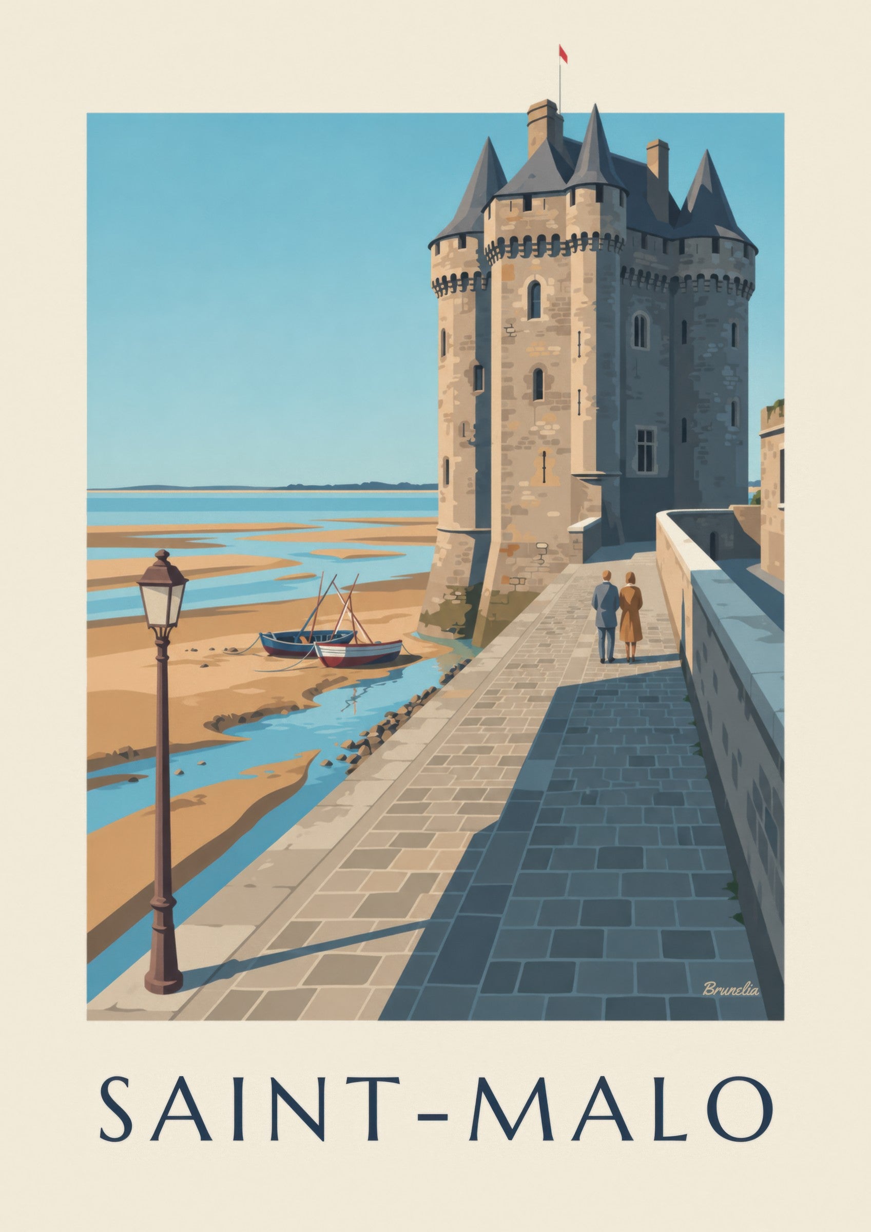 Affiche Tour Solidor à Saint-Servan, Saint-Malo: dettaglio in primo piano