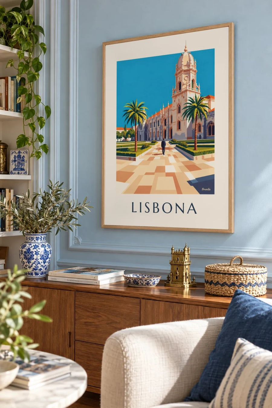 Poster monastero dos Jerónimos a Belém, Lisbona: con cornice appesa al muro