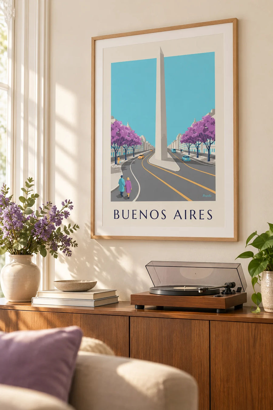Poster obelisco di Avenida 9 de Julio a Buenos Aires: incorniciato alla parete