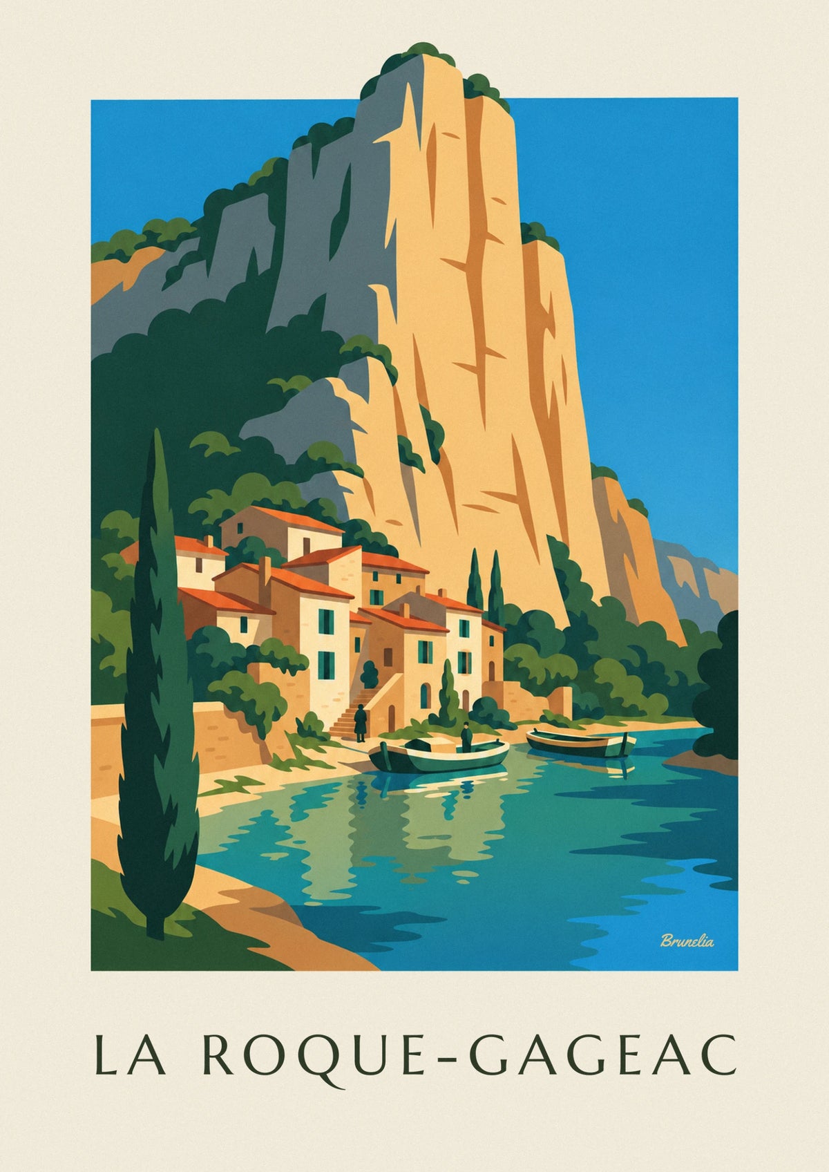 La Roque-Gageac village on the Dordogne poster