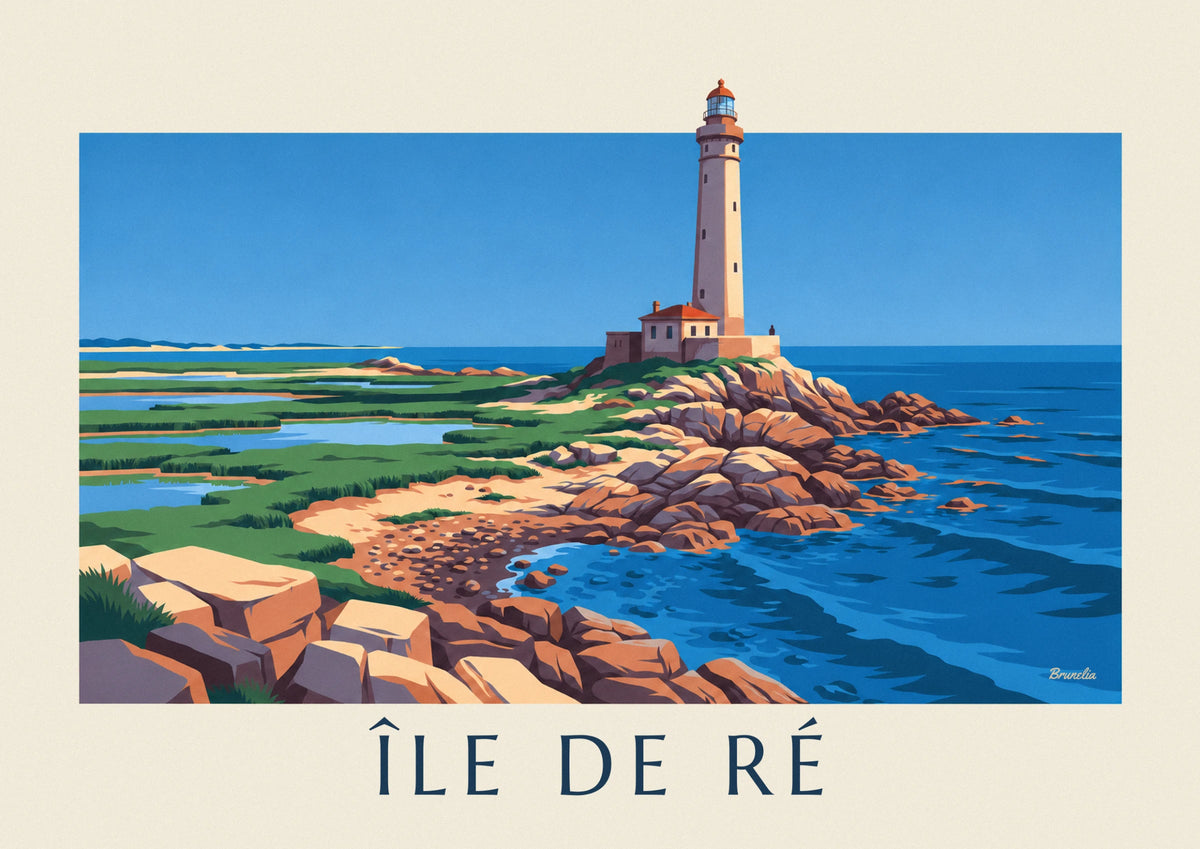 Cap Baleines lighthouse on the tip of Île de Ré poster