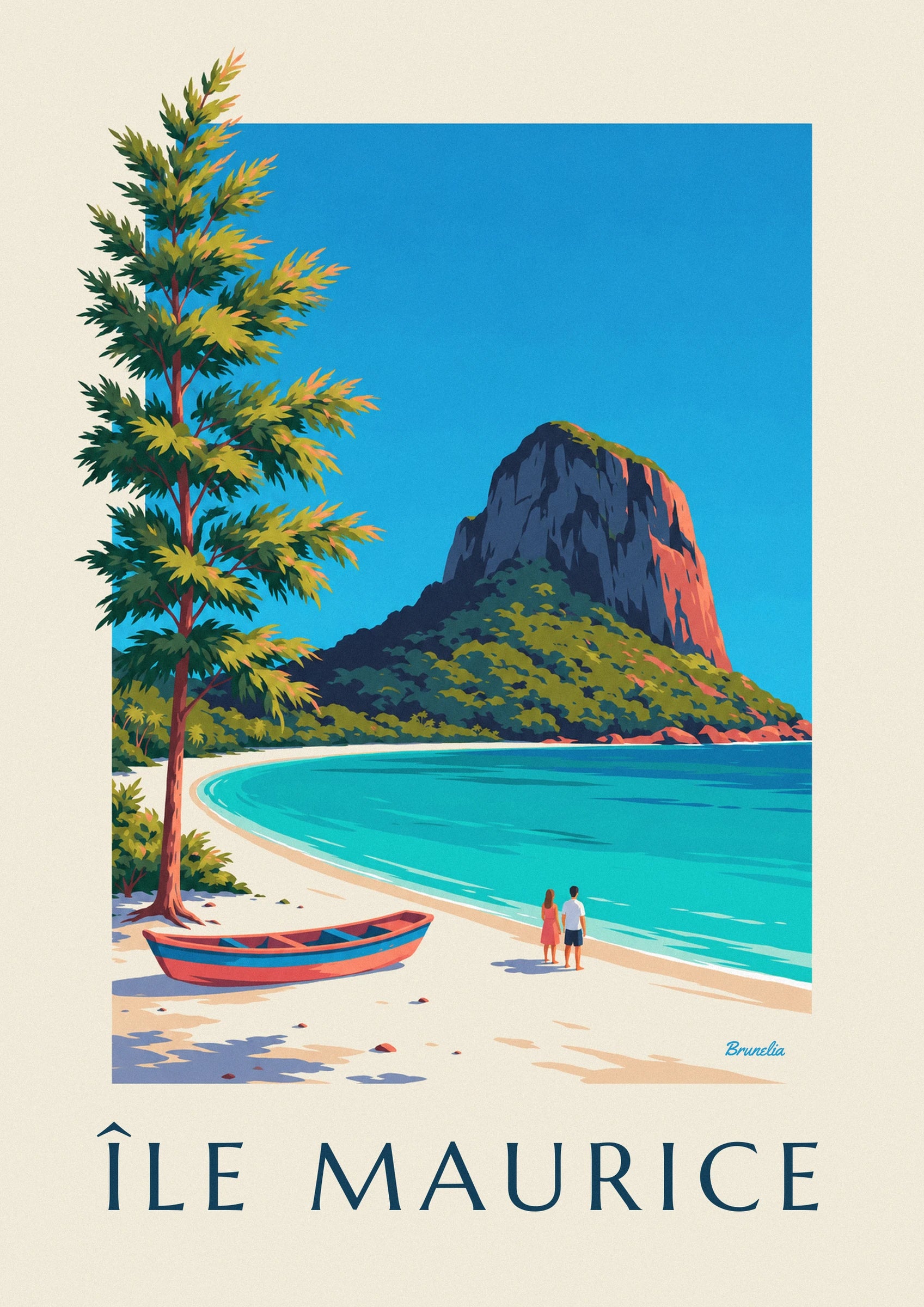 Poster Le Morne Brabant e laguna di Mauritius: dettaglio in primo piano