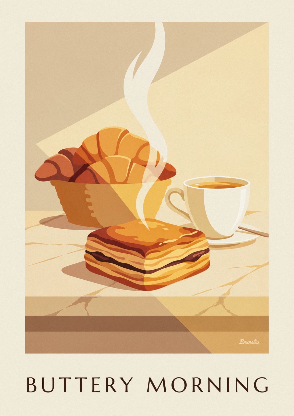 Pain au chocolat French pastry poster