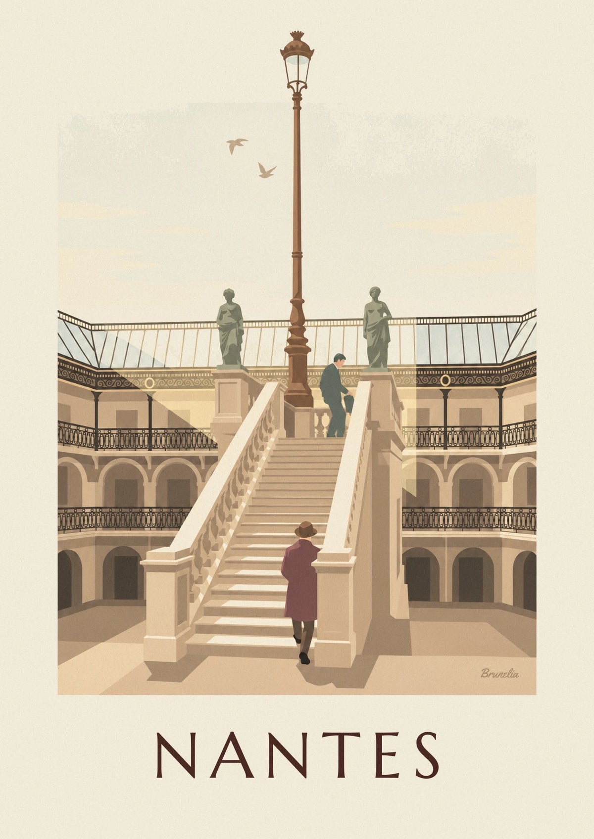 Affiche passage Pommeraye et ses galeries à Nantes