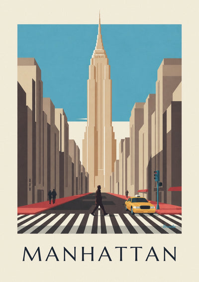 Poster incrocio e strisce pedonali a Manhattan: il poster per intero