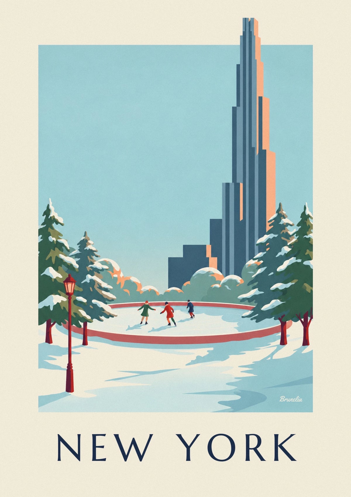 Industrial Brooklyn Bridge New York poster by Brunelia