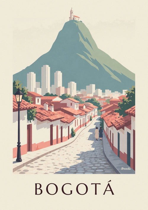 Poster Bogotá, La Candelaria e monte Monserrate in Colombia: il poster intero