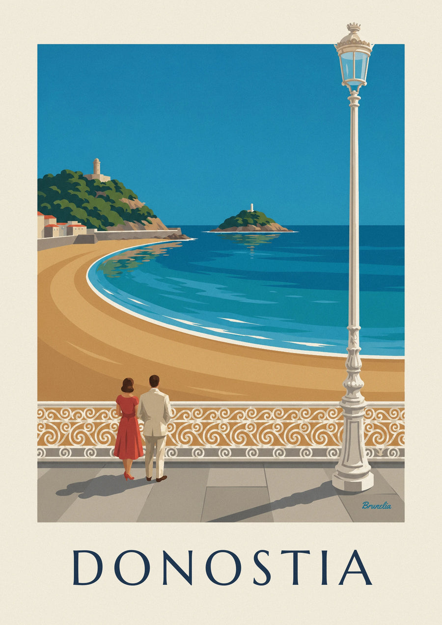 Poster spiaggia della Concha a San Sebastián