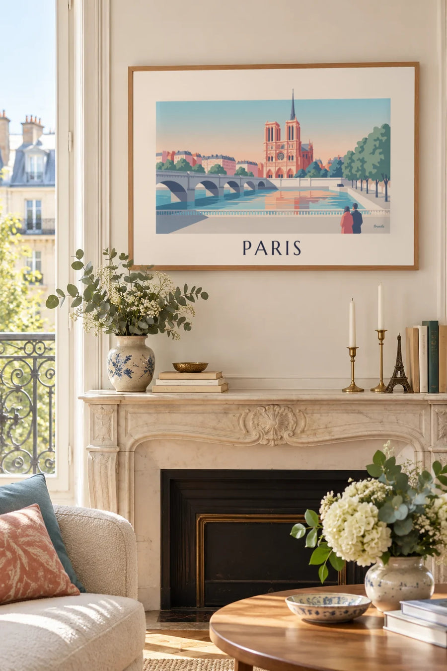 Poster Notre-Dame de Paris dai lungosenna: incorniciato alla parete